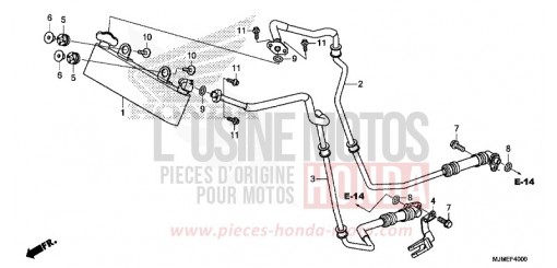 REFROIDISSEUR D'HUILE VFR800XF de 2015